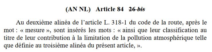 article 84 LOM ex 26 bis