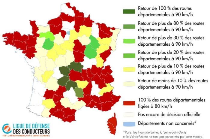 Retrait du 80&nbsp;: plus de 34000 kilomètres repassés à 90 km/h