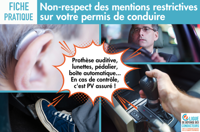 Prothèses auditives, lunettes…&nbsp;: attention à bien respecter les mentions restrictives figurant sur votre permis de conduire !
