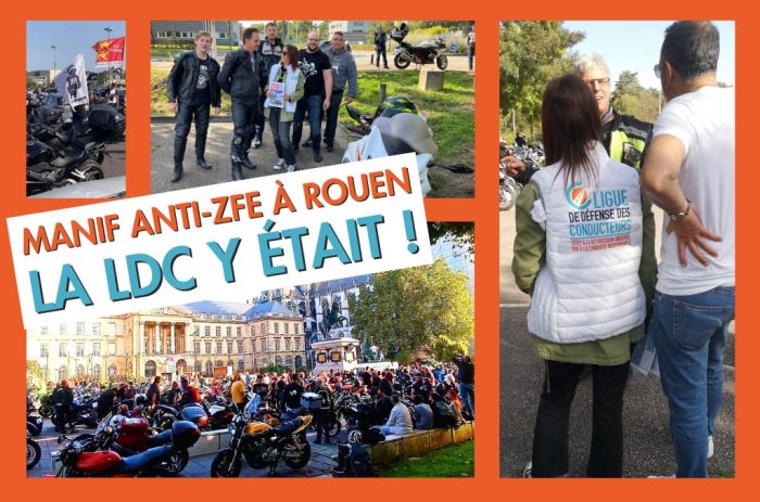 ZFE de Rouen&nbsp;: La Ligue de Défense des Conducteurs et la FFMC 76 unies contre sa mise en place