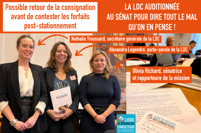 Retour de la consignation pour contester un forfait post-stationnement&nbsp;: la Ligue de Défense des Conducteurs s’y oppose, le Sénat nous entend