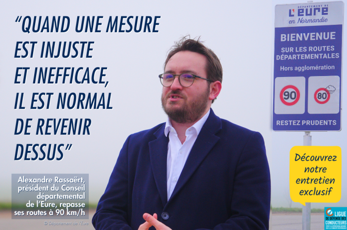 Retour du 90 km/h sur le réseau secondaire dans l’Eure &nbsp;: « Quand une mesure est injuste et inefficace, il est normal de revenir dessus »